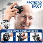 Barbeador Elétrico 5 em 1 com 7 Cabeças Flutuantes para Cabeça e Barba